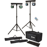 QTX Stereo Twin PAR Bar Portable Stage Lighting