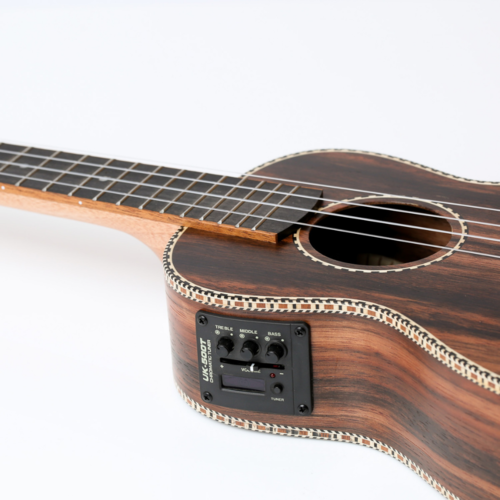 Snail Snail UKC-E498EQ Electro Ebony Concert Ukulele