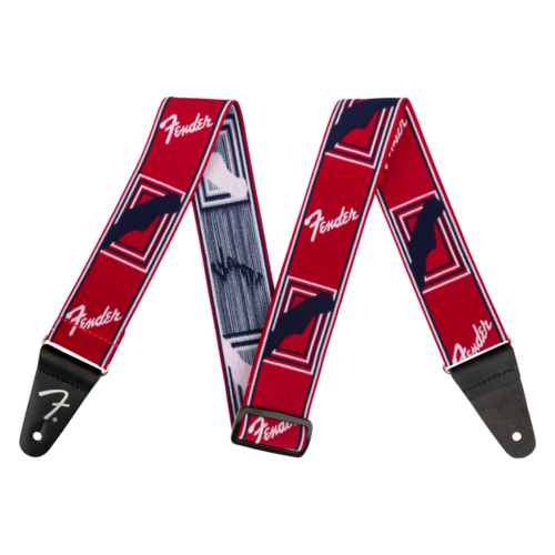 Fender Weighless™ 2" Mono Strap, Red/White/Blue