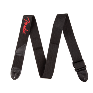 Fender Fender 2" Black Poly Strap w/ Red Fender Logo Fender Fender 2" Black Poly Strap w/ Red Fender Logo