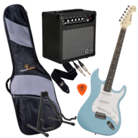 Electric Guitar Starter Pack - Surf Blue