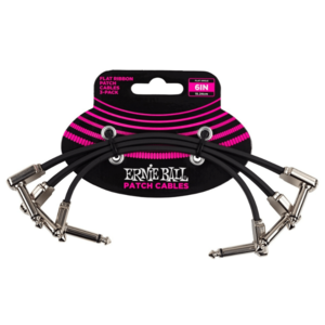 Ernie Ball Ernie Ball 6" Flat Ribbon Patch Cable 3-Pack Ernie Ball Ernie Ball 6" Flat Ribbon Patch Cable 3-Pack