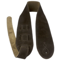 Leathergraft Comfy Brown Deluxe Suade Guitar Strap
