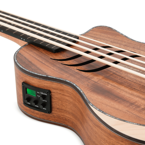 Isuzi Isuzi EUB-K1 Solid Koa Top Electro Ukulele Bass