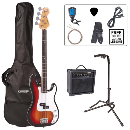 ENCORE Encore E4 Bass Guitar Pack - Sunburst