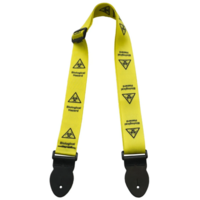 Leathergraft Graphic Guitar Strap - Bio Hazard Yellow - Extra Long