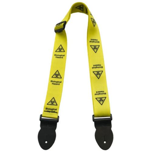 Leathergraft Leathergraft Graphic Guitar Strap - Bio Hazard Yellow - Extra Long