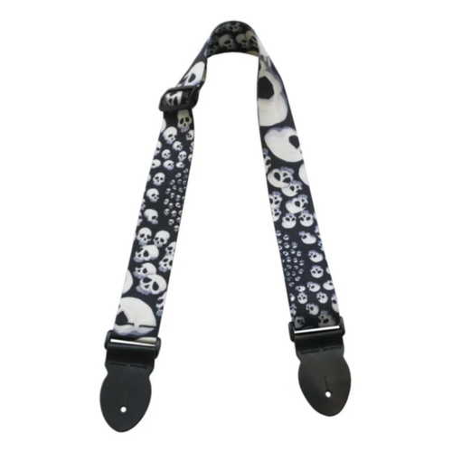 Leathergraft Leathergraft Graphic Guitar Strap - White Skulls - Extra Long Leathergraft Leathergraft Graphic Guitar Strap - White Skulls - Extra Long