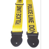 Leathergraft Graphic Guitar Strap - Police Line Yellow - Extra Long