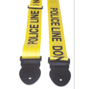 Leathergraft Leathergraft Graphic Guitar Strap - Police Line Yellow - Extra Long Leathergraft Leathergraft Graphic Guitar Strap - Police Line Yellow - Extra Long