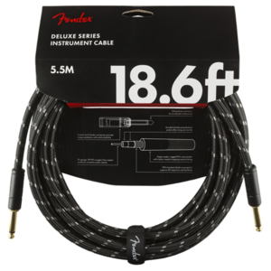 Fender Fender Deluxe Series Instrument Cable,  18.6', Black Tweed