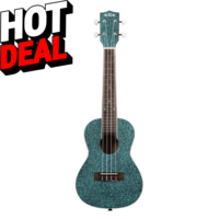 Kala Rhapsody Blue Sparkle Concert Ukulele