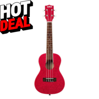 Kala Ritzy Red Sparkle Concert Ukulele