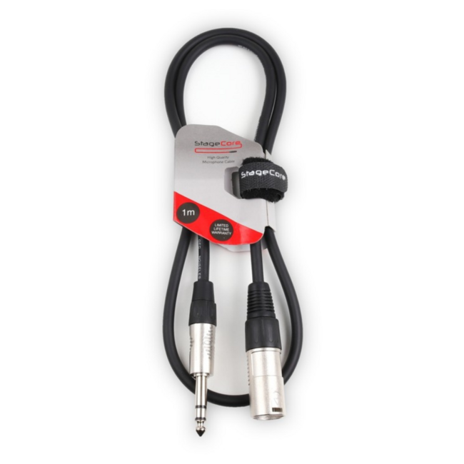 Stagecore 6.3mm Stereo Jack to Male XLR