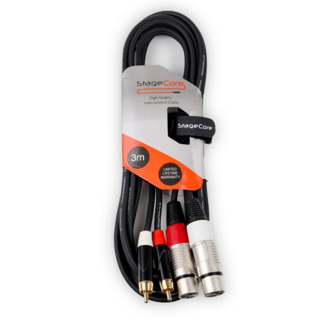 Stagecore RCA to x2 Female XLR