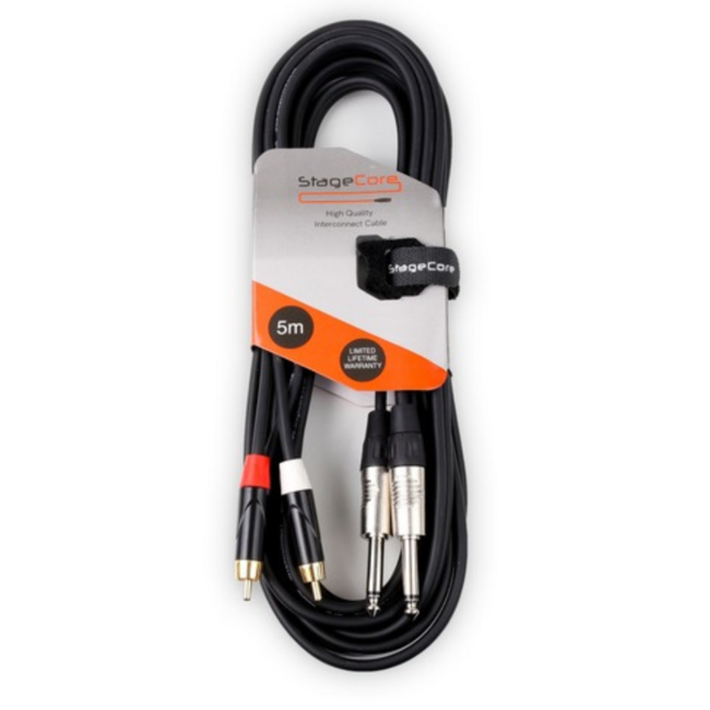 Stagecore RCA to x2 6.3mm Mono Jacks