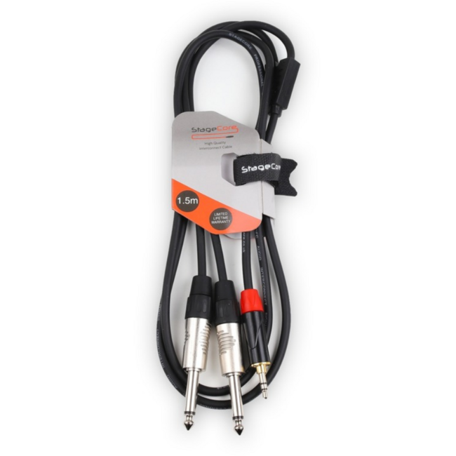 Stagecore x2 6.3mm Jacks to 3.5mm Stereo Jack