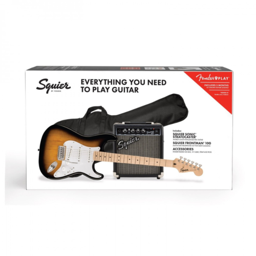 Squier Squier Sonic Stratocaster Pack, 2 Tone Sunburst