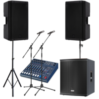 Hire of: PA Package - DJ setup/Small band or Duo