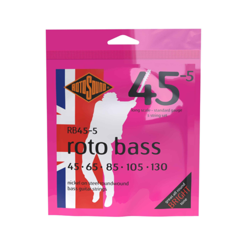 Rotosound Rotosound RB45-5 Roto Bass Nickel Roundwound Bass Strings 45-130 (5 String)