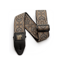 Ernie Ball Jacquard Gold and Black Paisley Guitar Strap