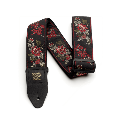 Ernie Ball Ernie Ball Jacquard Red Rose Guitar Strap Ernie Ball Ernie Ball Jacquard Red Rose Guitar Strap