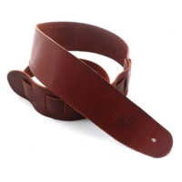 DSL Leather 2.5" Tan with Brown Guitar Strap