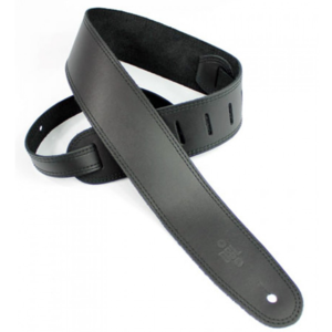 DSL DSL Leather 2.5" Black with Black Guitar Strap