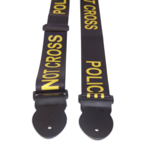 Leathergraft Leathergraft Graphic  Guitar Strap Strap - Police Line Black - Extra Long