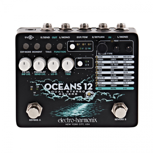 Electro-Harmonix EHX Oceans 12 Dual Stereo Reverb Pedal