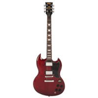 Vintage V69 Coaster Series SG Electric Guitar, Cherry Red