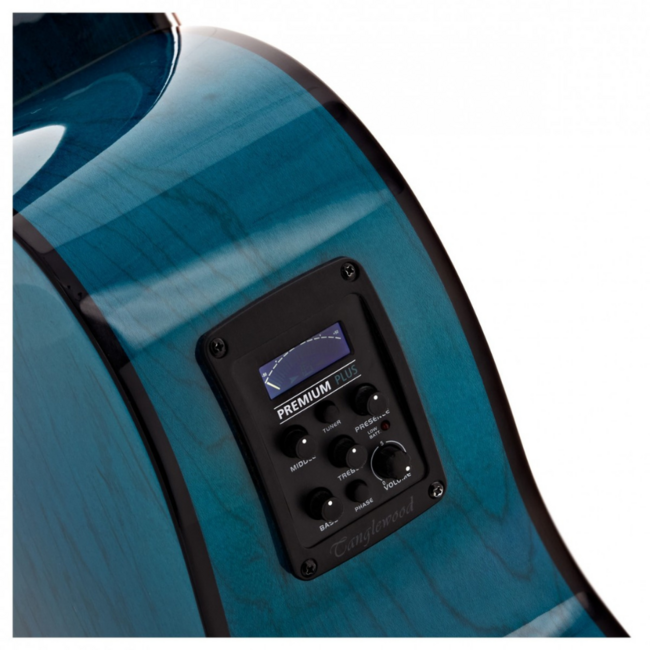 Tanglewood Tanglewood Azure Super Folk + EQ Serenity Blue