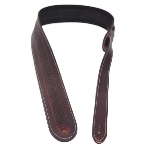 Leathergraft Leathergraft 0073 Embossed Celtic Red Guitar Strap Leathergraft Leathergraft 0073 Embossed Celtic Red Guitar Strap