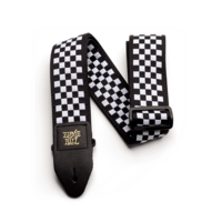Ernie Ball Jacquard Black & White Checkered Guitar Strap