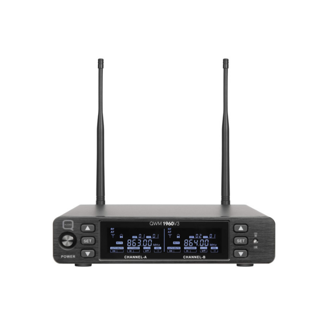 Q Audio QWM 1960 V3 HH Dual Wireless Handheld Mic System