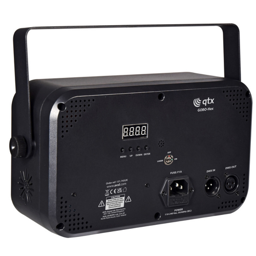 qtx QTX GOBO Hex: 6-in-1 LED & Laser Effect qtx QTX GOBO Hex: 6-in-1 LED & Laser Effect