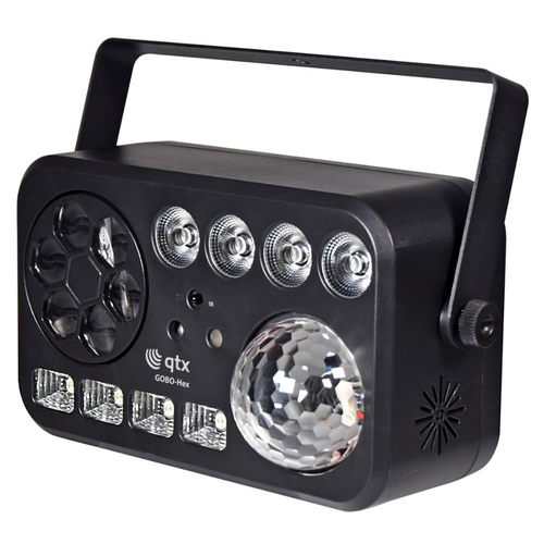 qtx QTX GOBO Hex: 6-in-1 LED & Laser Effect qtx QTX GOBO Hex: 6-in-1 LED & Laser Effect