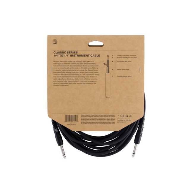 D'addario D'Addario Classic Series Instrument Cable, 20 ft