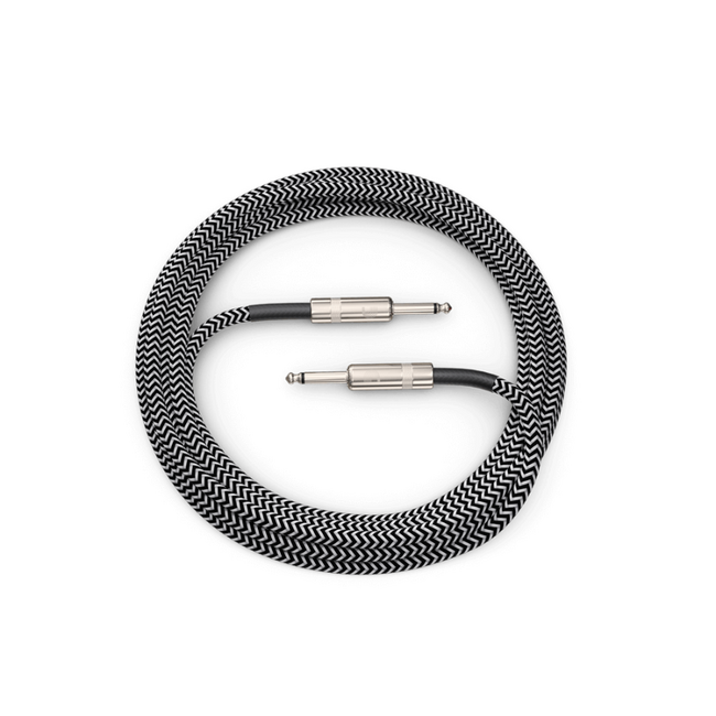 D'Addario Custom Series Braided Instrument Cable Grey 10ft