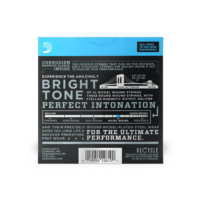 D'addario EXL120-3D XL, Super Light, 09 - 42 (3 PACK)