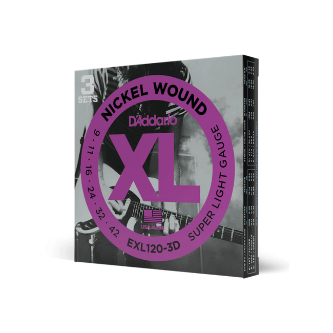 D'addario EXL120-3D XL, Super Light, 09 - 42 (3 PACK)