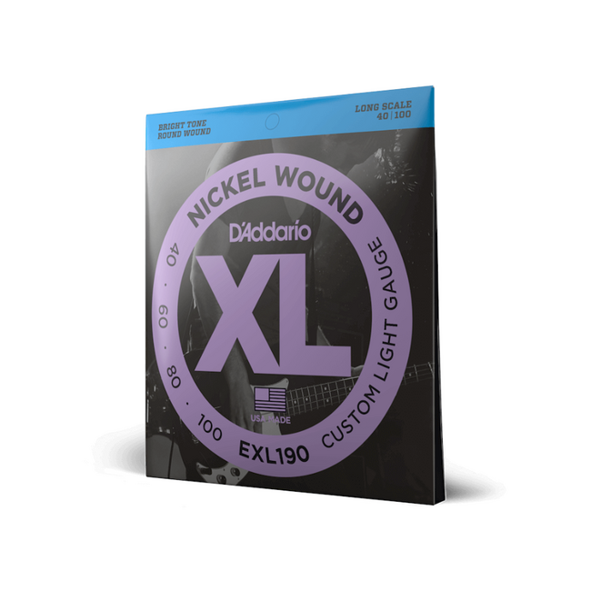 D'addario XL Custom Light Long Scale Bass Strings, 40 - 100