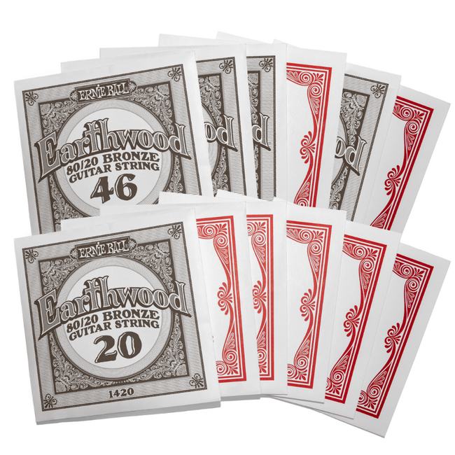 Ernie Ball 80/20 Bronze Light 12 String Acoustic Strings, 09 - 46