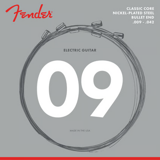 Fender Fender Classic Core Nickel Plated Steel Guitar Strings, 09 - 42 (Bullet End)