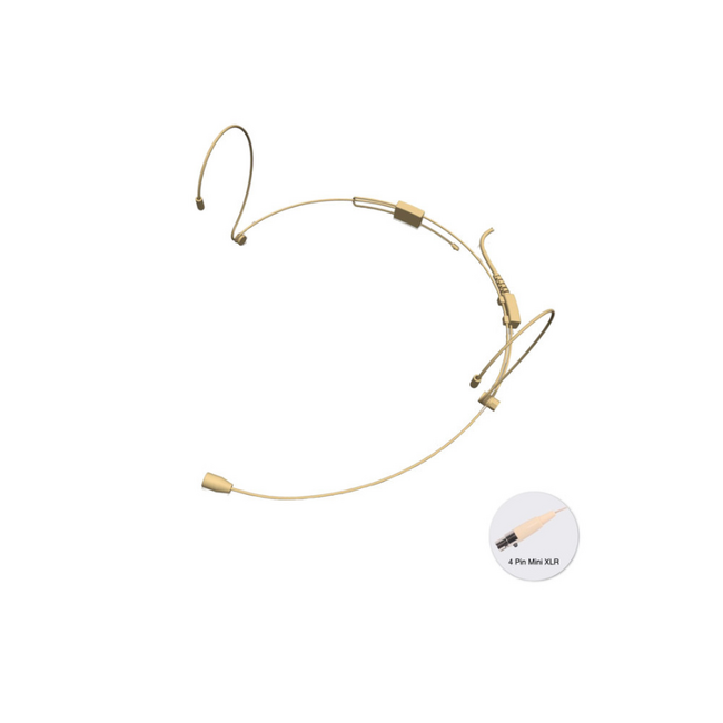 Stagecore SHM40T4 BEI Professional Headset Mic, 4Pin Mini XLR