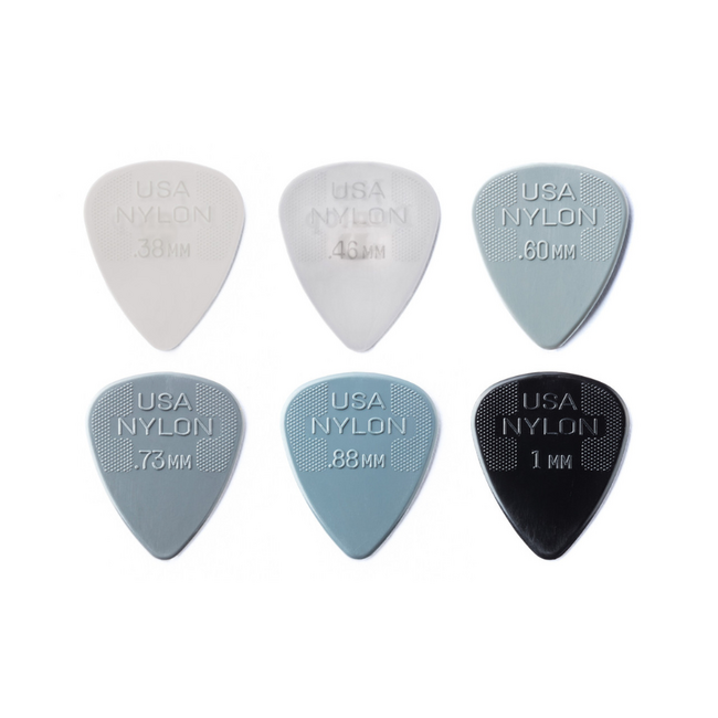 Dunlop Nylon Standard Pick Variety, 12 Pack