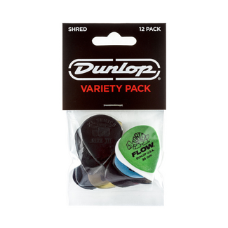 Jim Dunlop Dunlop Shred Variety Plectrums, 12 Pack
