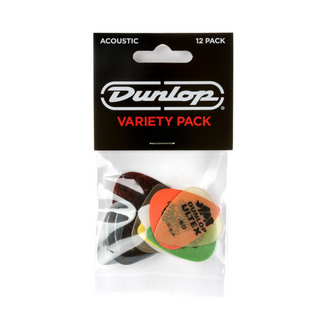 Jim Dunlop Dunlop Variety Acoustic Plectrums, 12 Pack