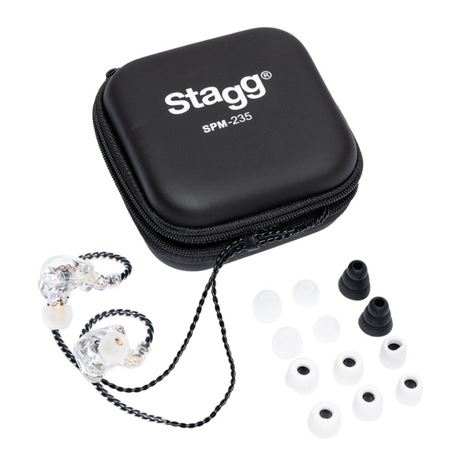 Stagg SPM-235 2-Driver In-Ear Stage Monitor, Transparent