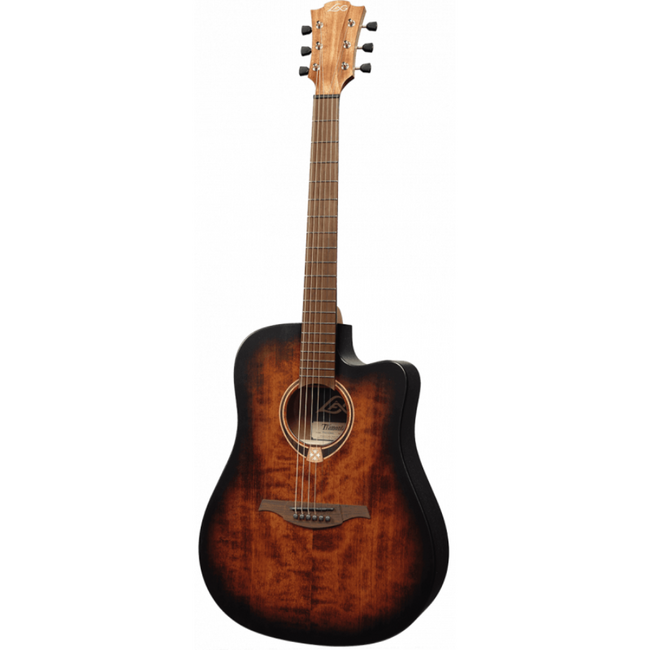 LAG Tramontane GLA-T70DCE Dreadnought Cutaway, Black & Brown
